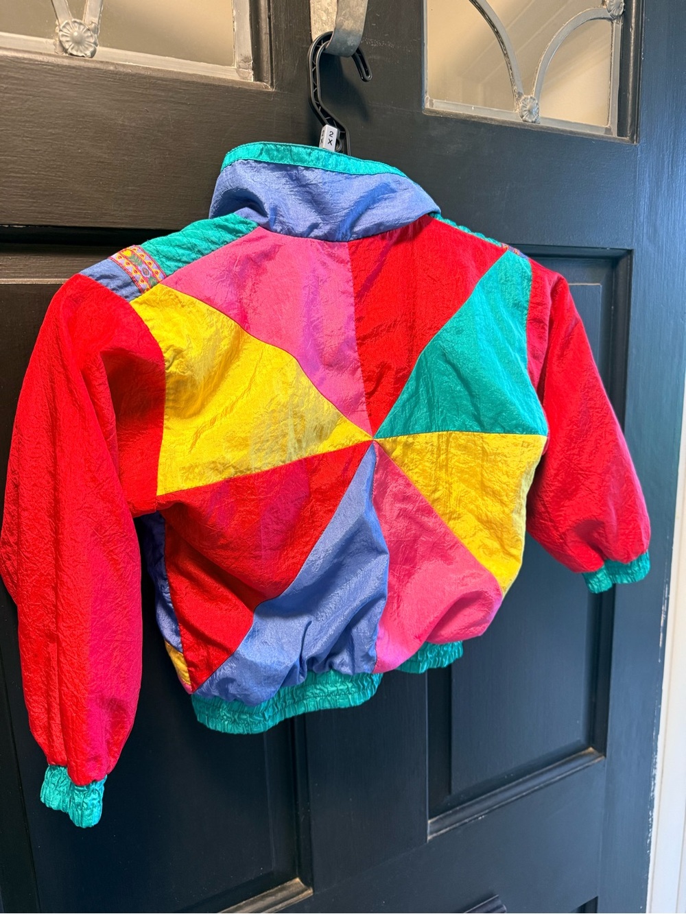 VINTAGE Avon Teal and Pink Colorblock Jacket - Picture 8 of 9